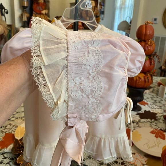 Nana’s Pet Vintage Toddler girls Pinafore Dress with matching Bonnet size 2 - Picture 11 of 16